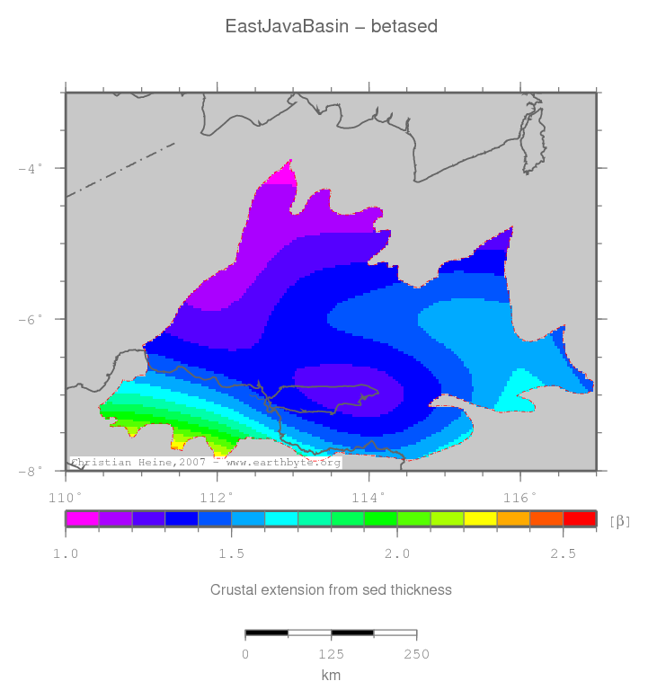 East Java Basin location map