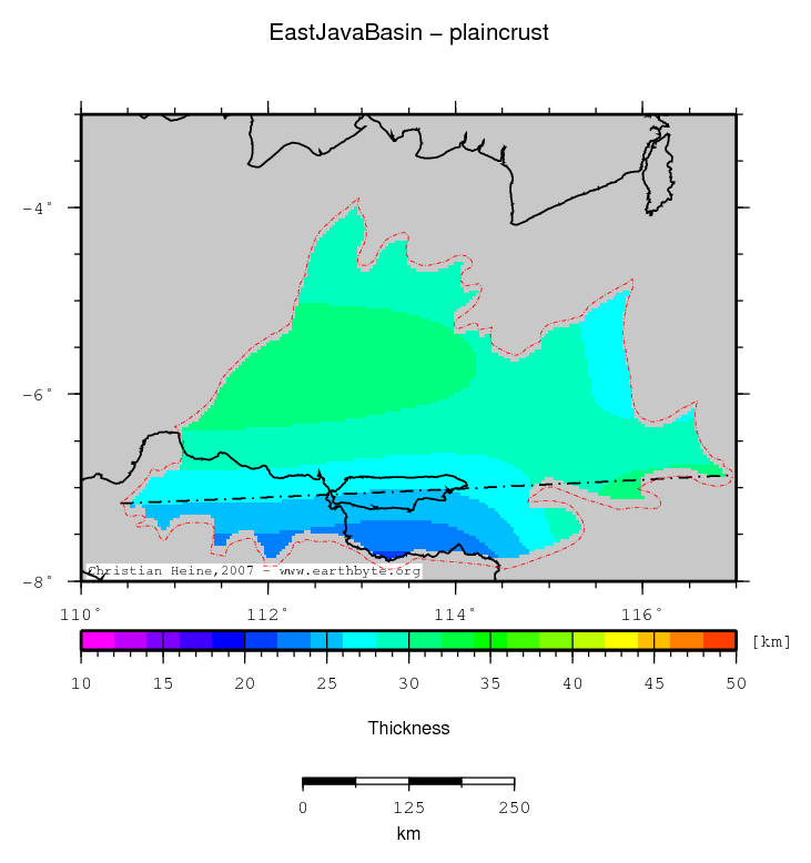 East Java Basin location map