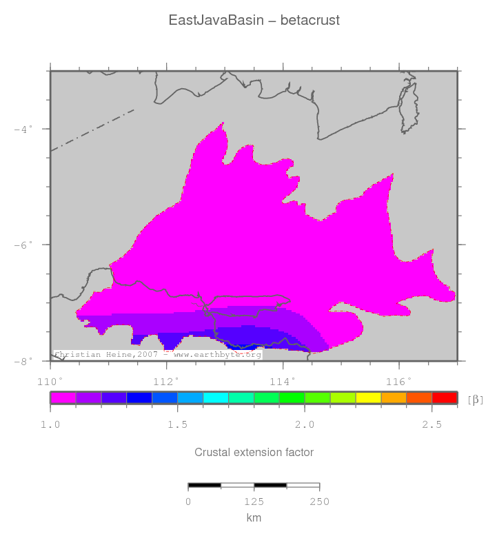 East Java Basin location map