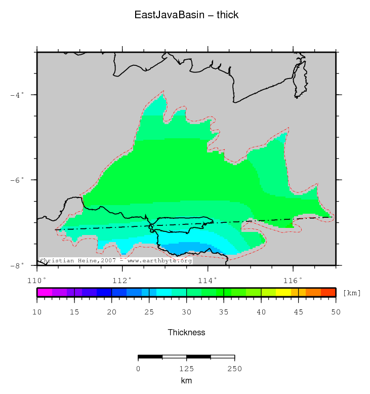 East Java Basin location map