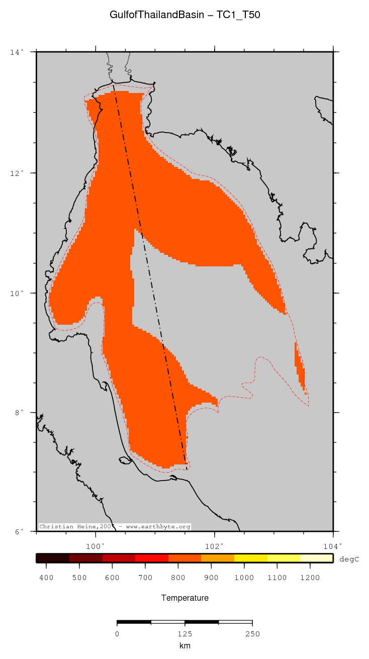 Gulf of Thailand Basin location map