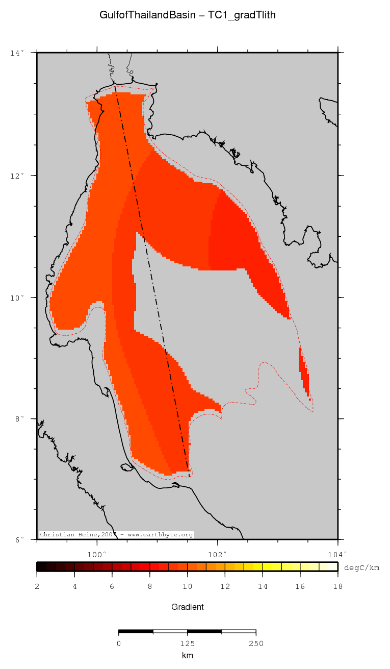 Gulf of Thailand Basin location map