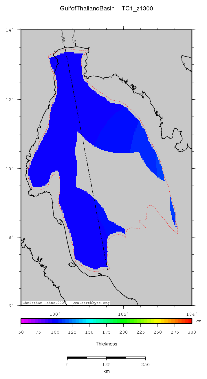 Gulf of Thailand Basin location map