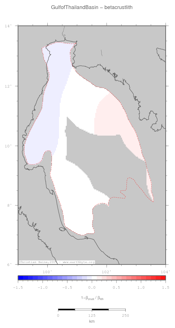 Gulf of Thailand Basin location map