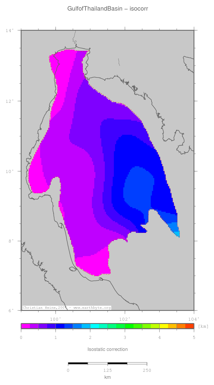 Gulf of Thailand Basin location map