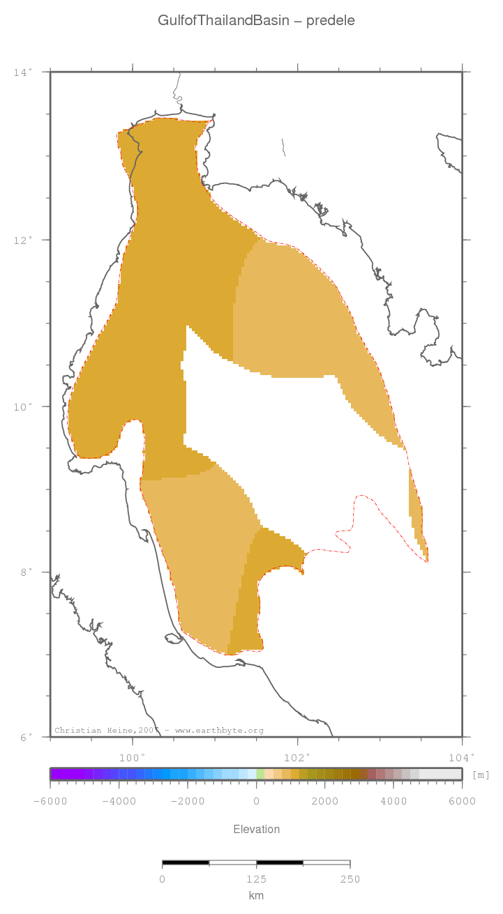 Gulf of Thailand Basin location map