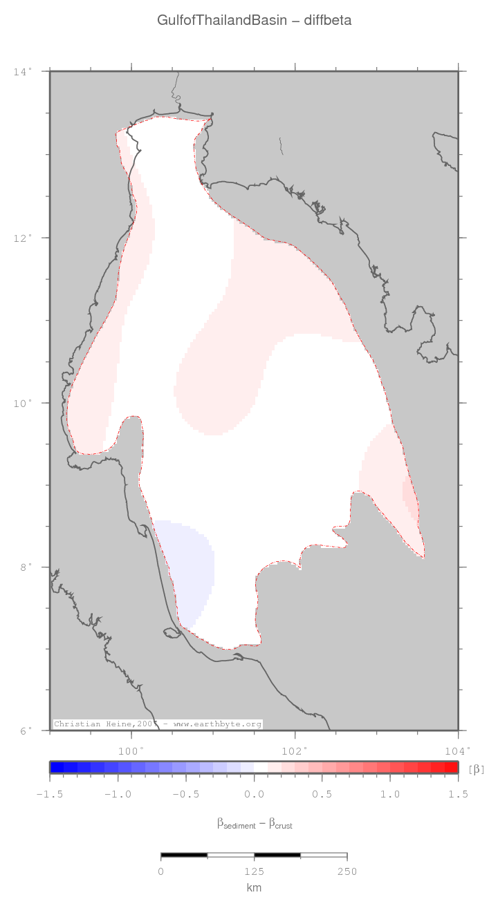 Gulf of Thailand Basin location map