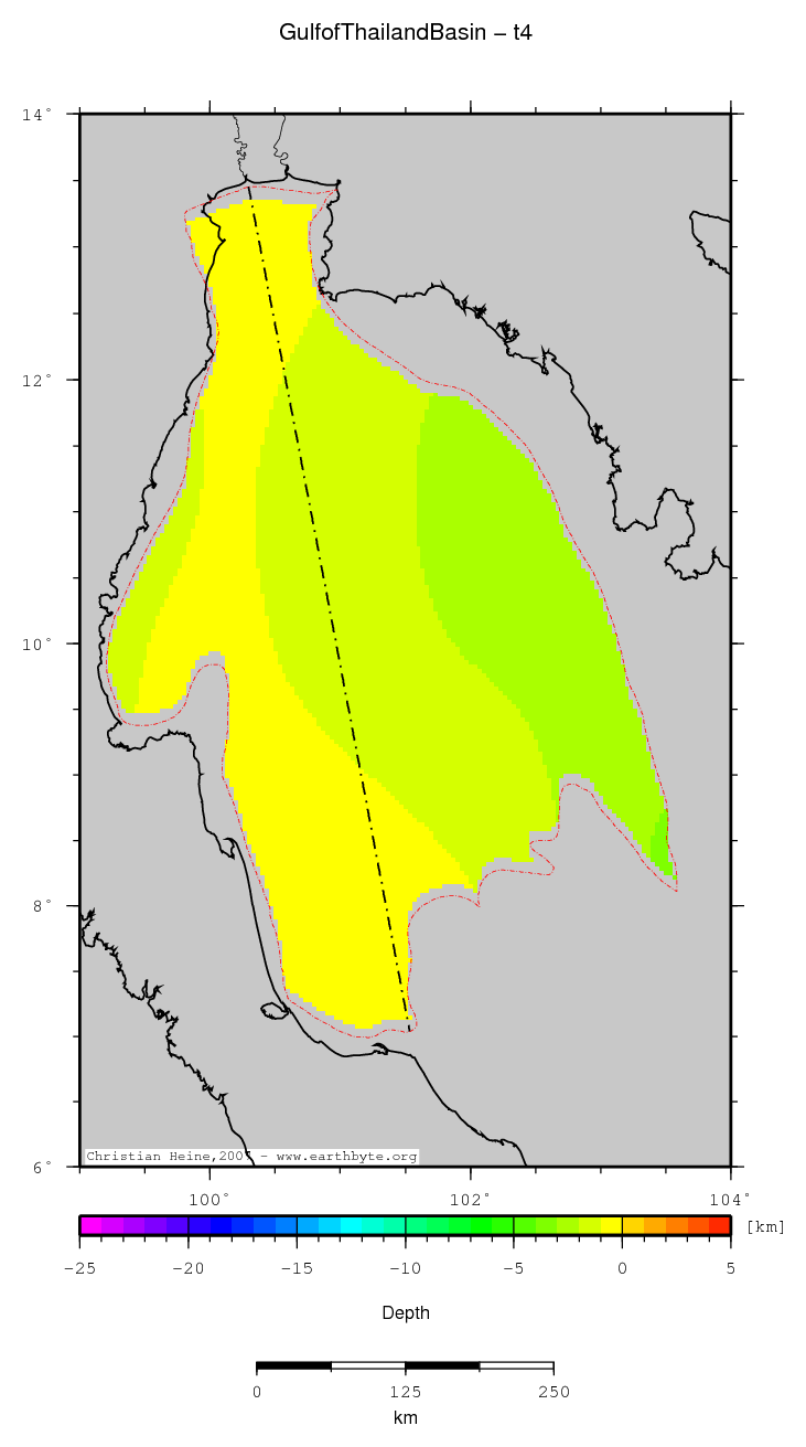 Gulf of Thailand Basin location map