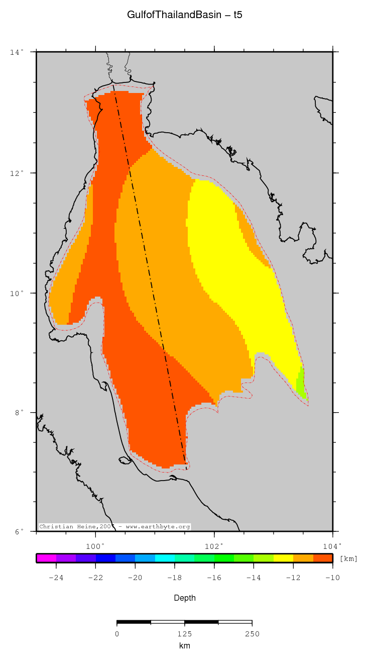 Gulf of Thailand Basin location map