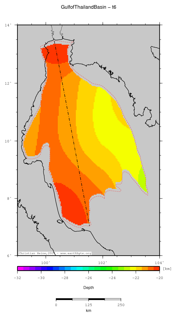 Gulf of Thailand Basin location map