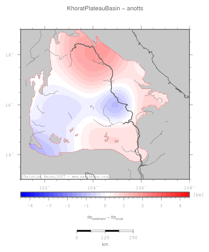 Khorat Plateau Basin location map