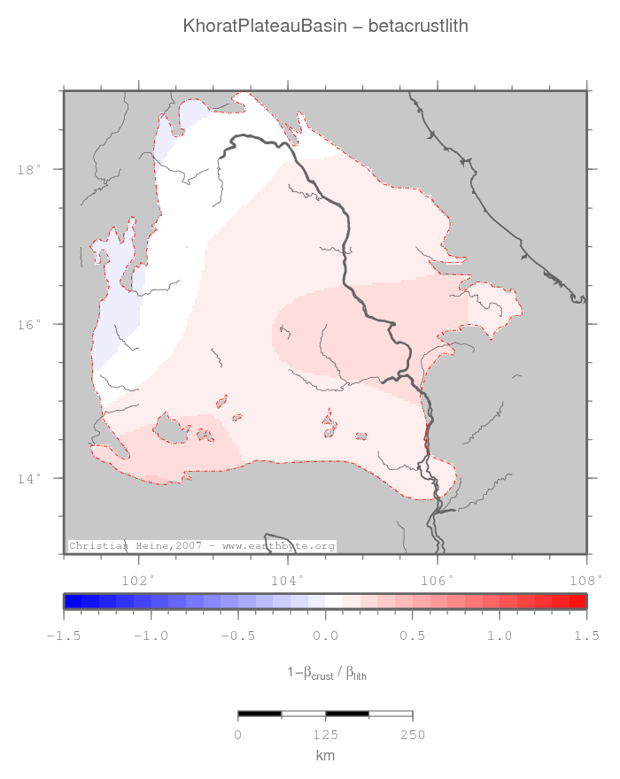 Khorat Plateau Basin location map