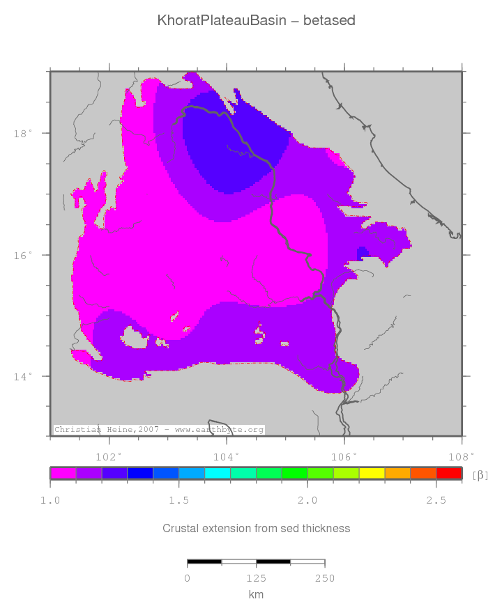 Khorat Plateau Basin location map