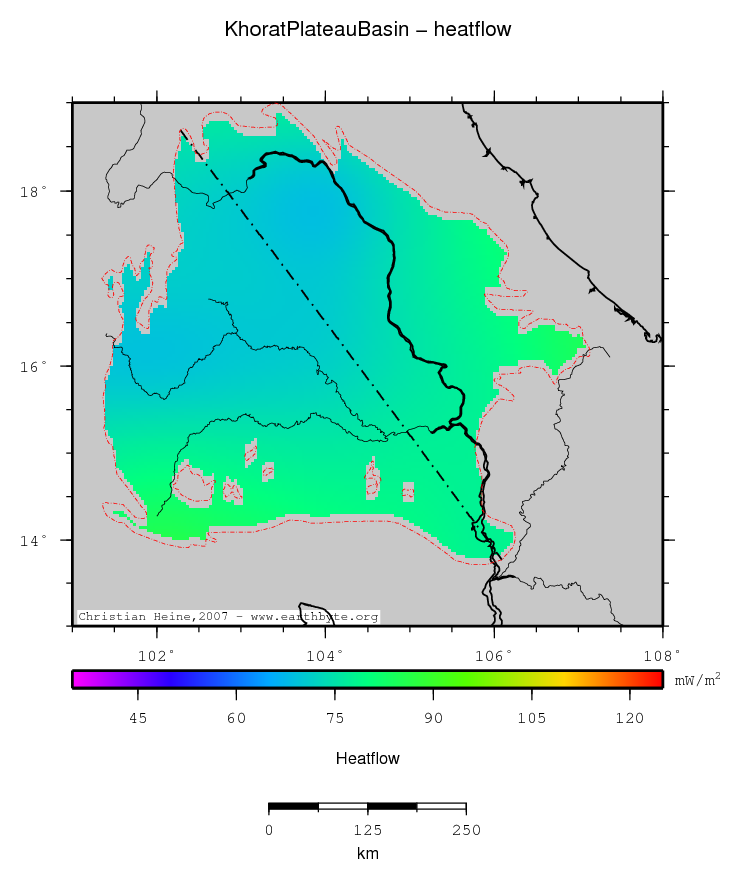 Khorat Plateau Basin location map