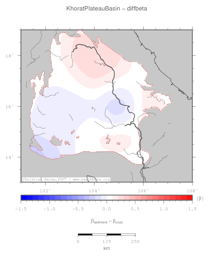 Khorat Plateau Basin location map