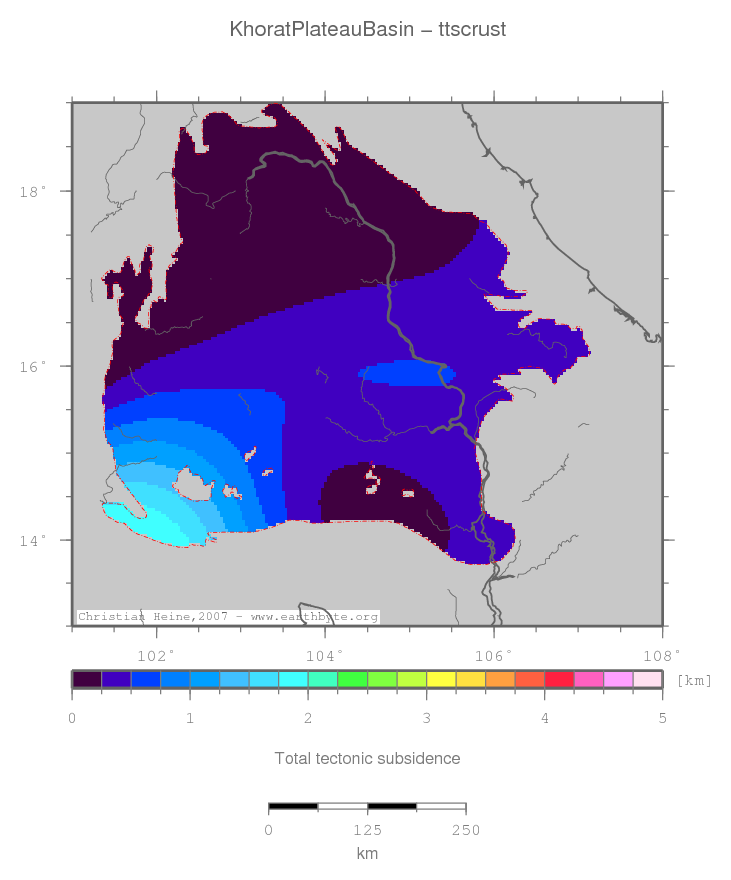 Khorat Plateau Basin location map