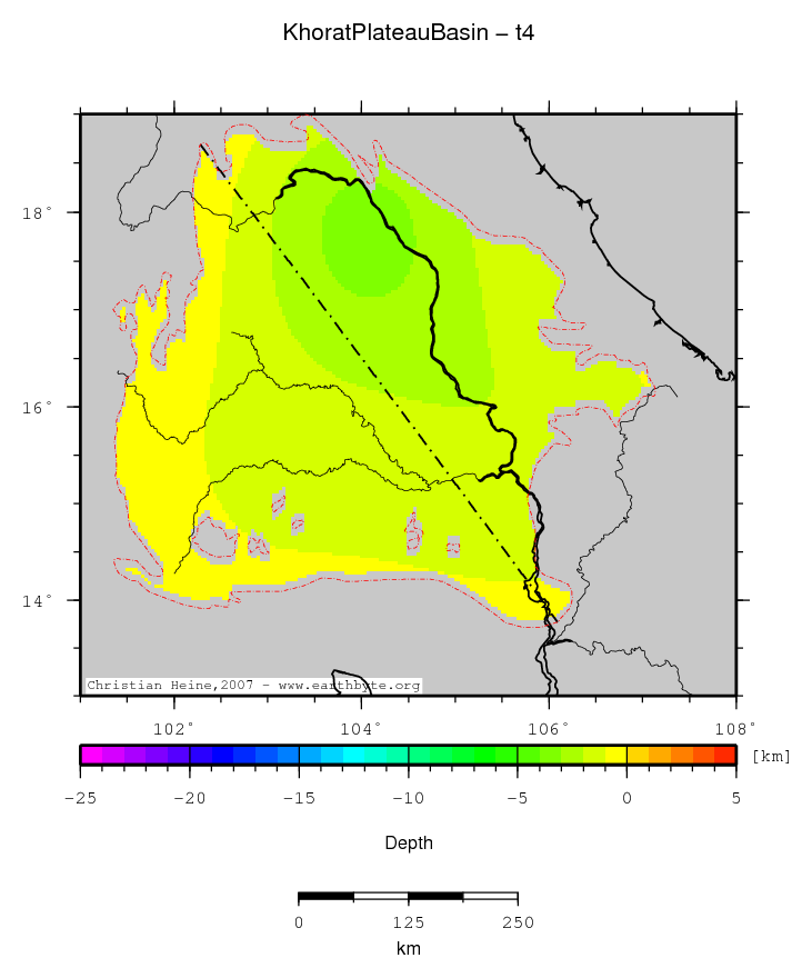 Khorat Plateau Basin location map