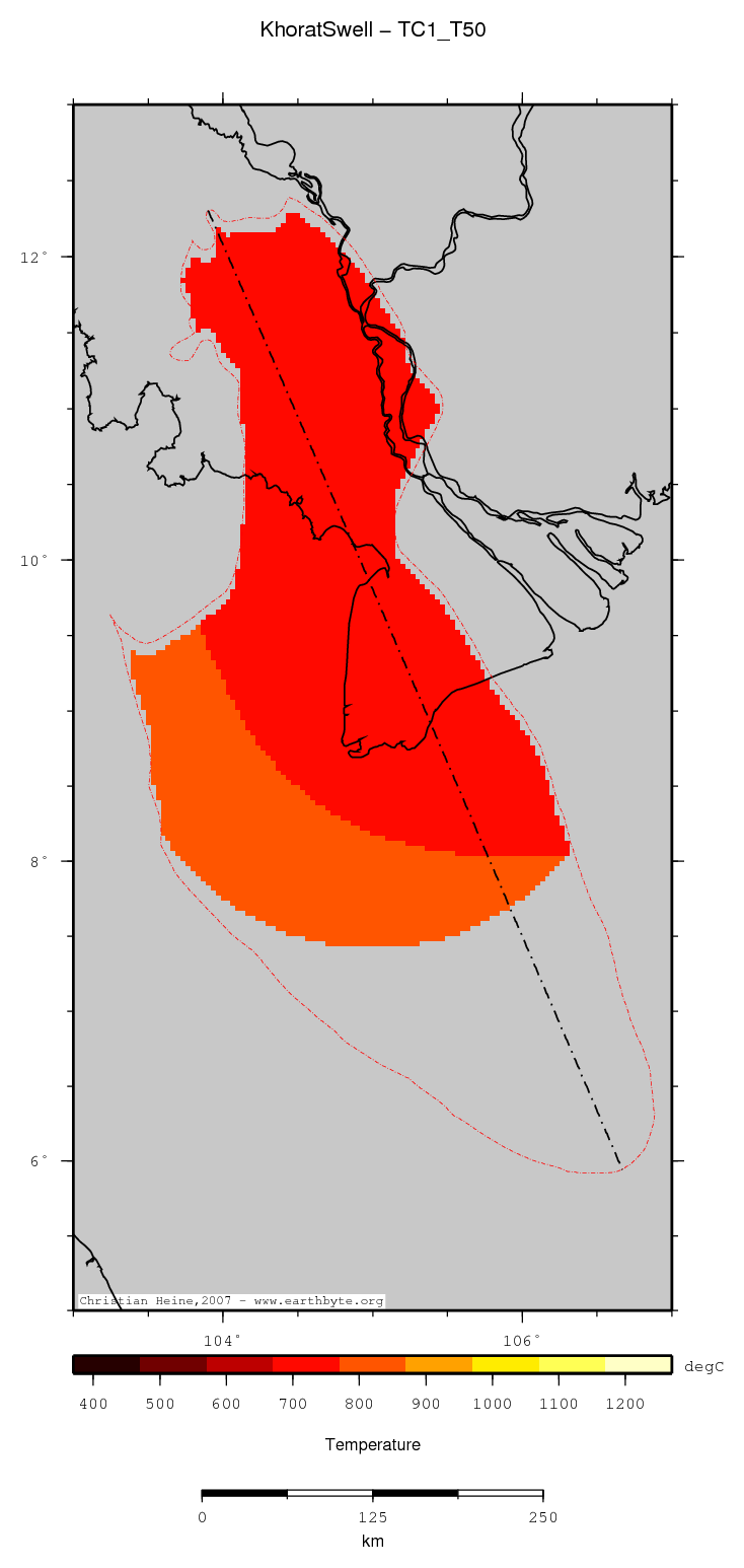 Khorat Swell location map