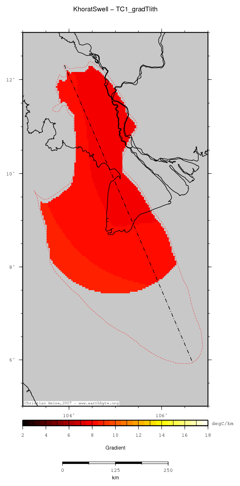 Khorat Swell location map