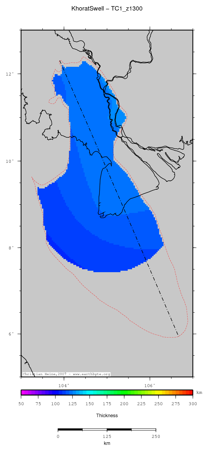 Khorat Swell location map