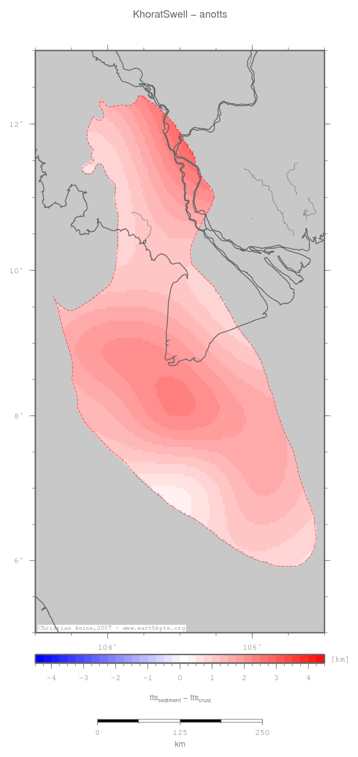 Khorat Swell location map