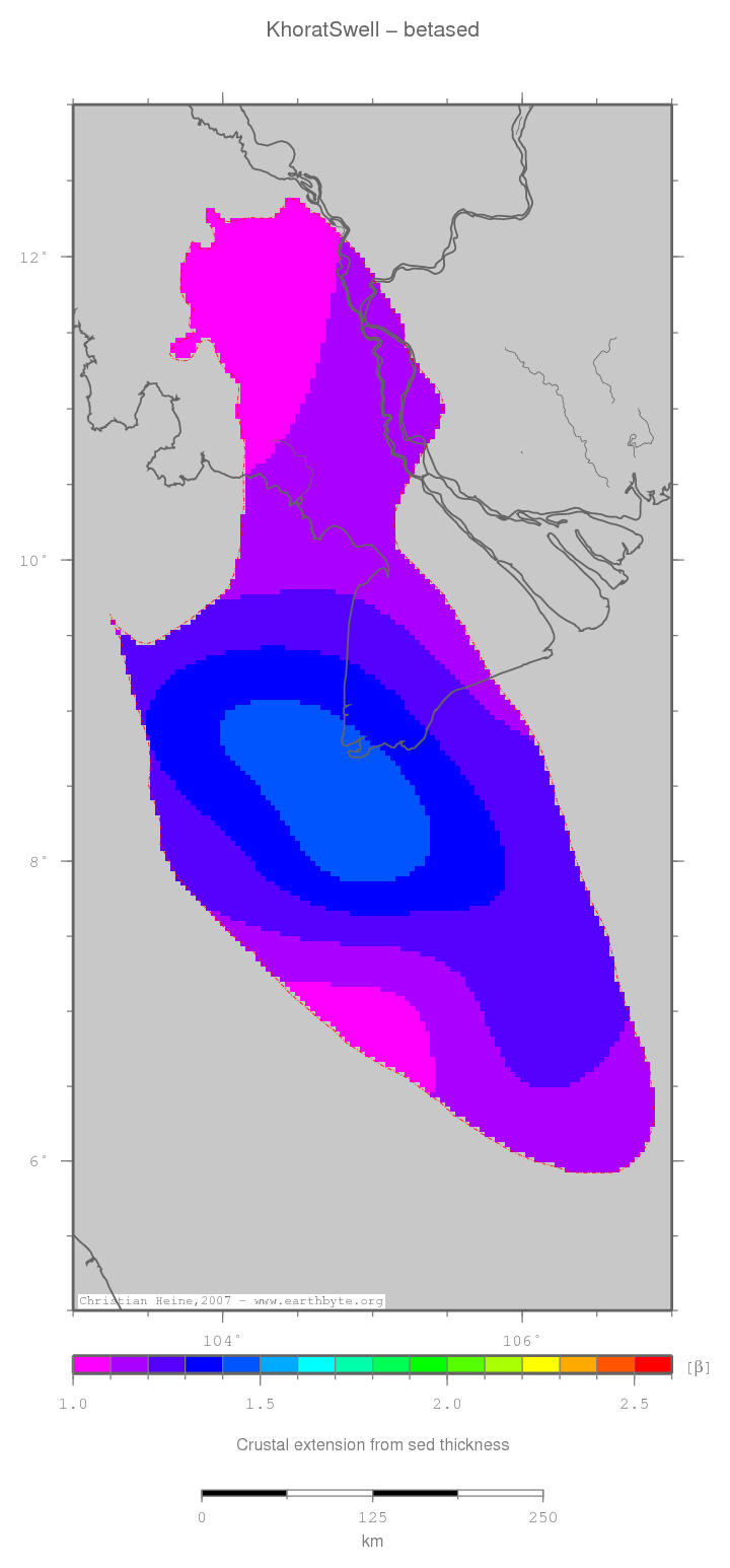 Khorat Swell location map