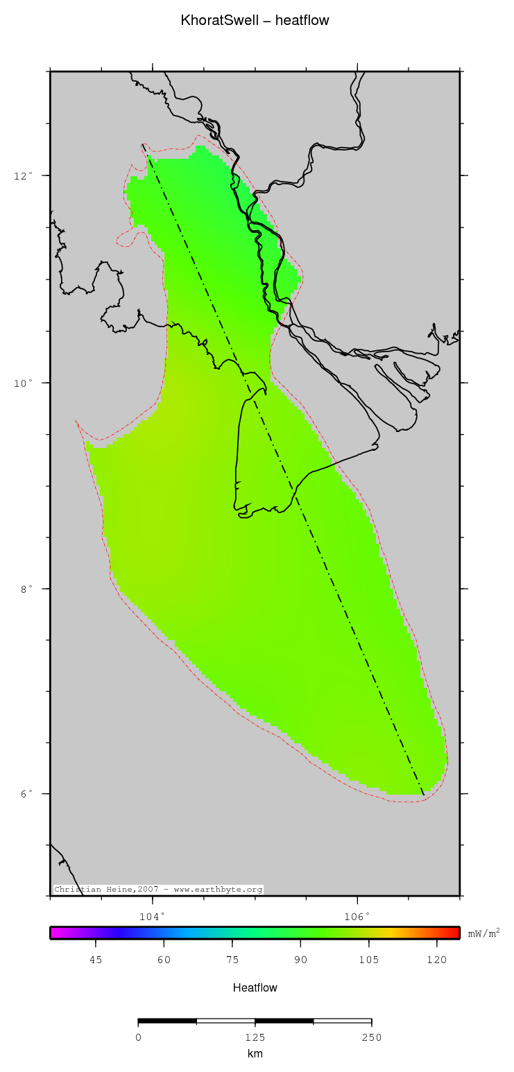 Khorat Swell location map