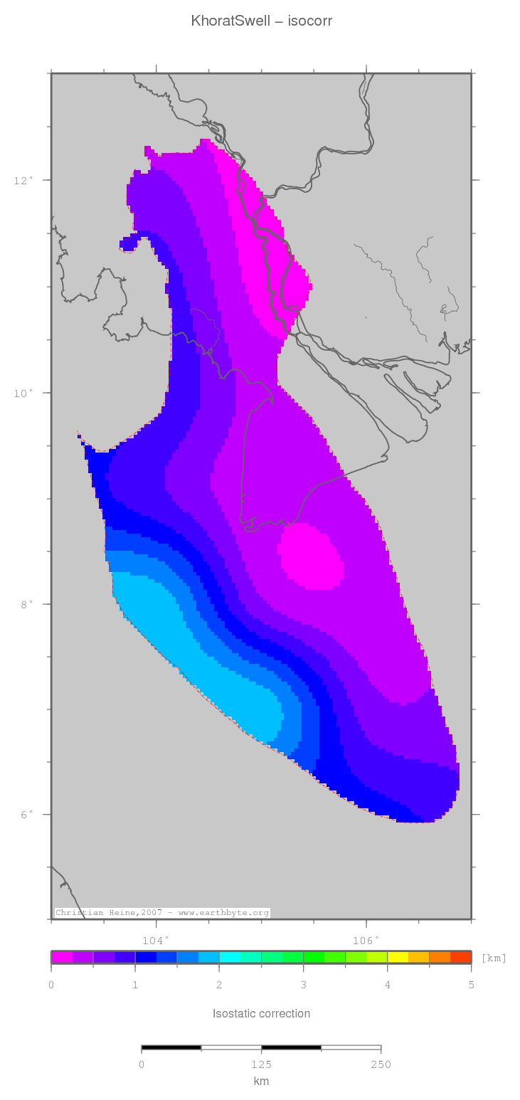 Khorat Swell location map