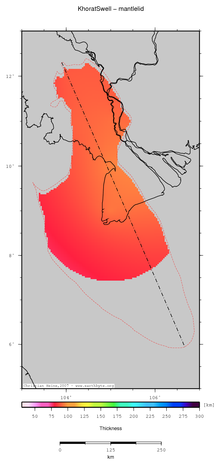 Khorat Swell location map