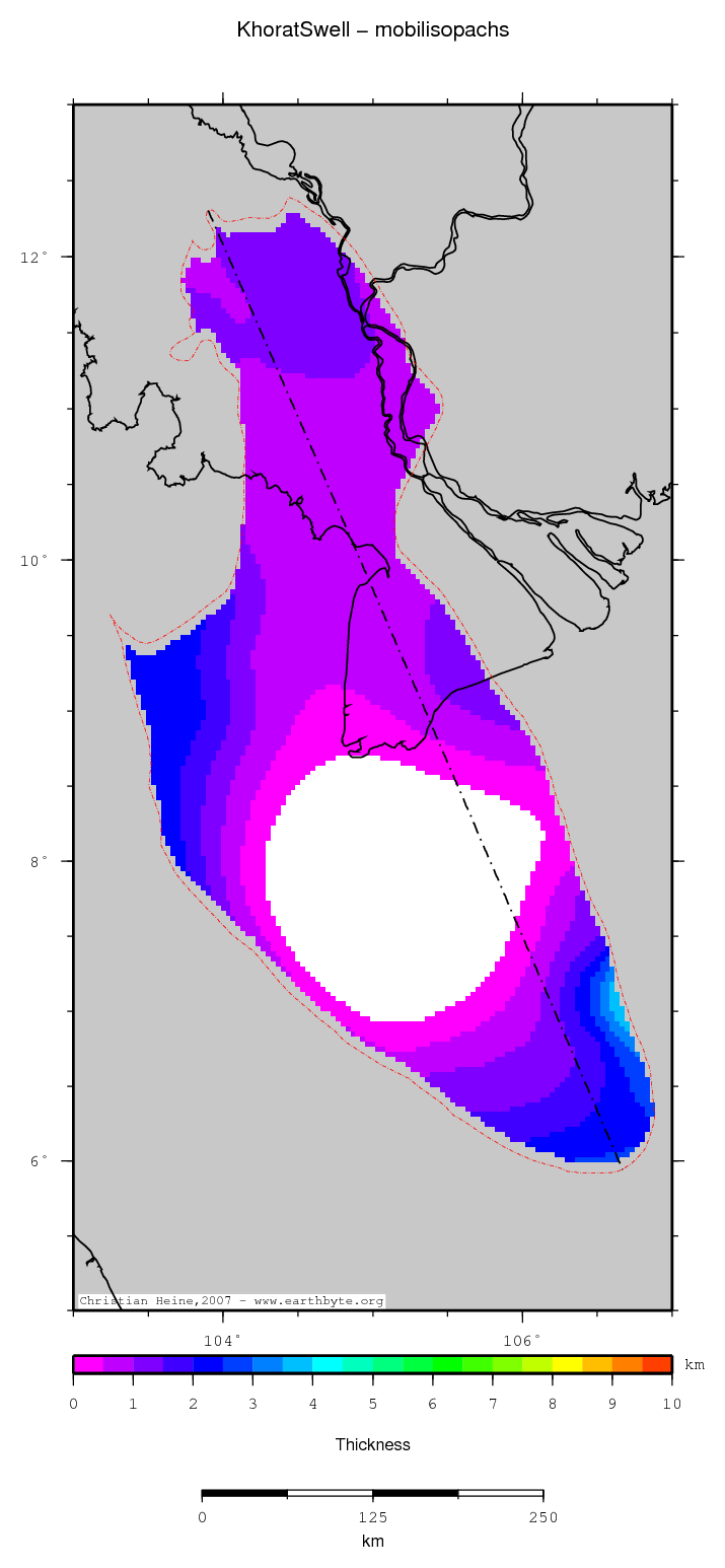 Khorat Swell location map