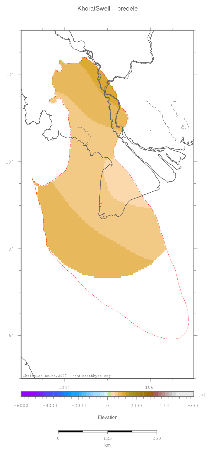 Khorat Swell location map