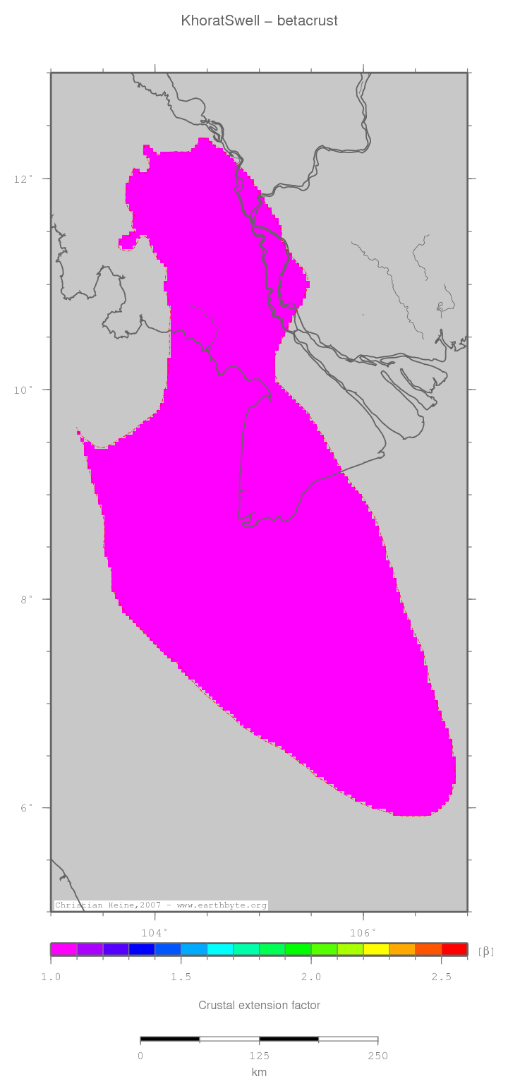 Khorat Swell location map