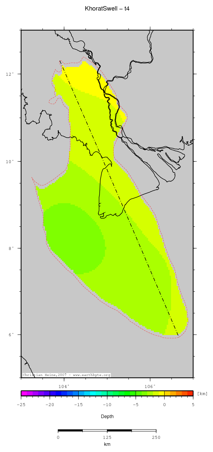 Khorat Swell location map