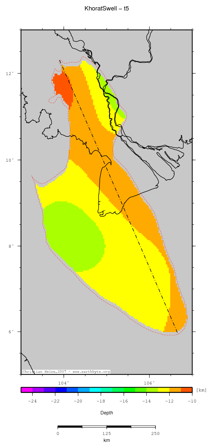 Khorat Swell location map