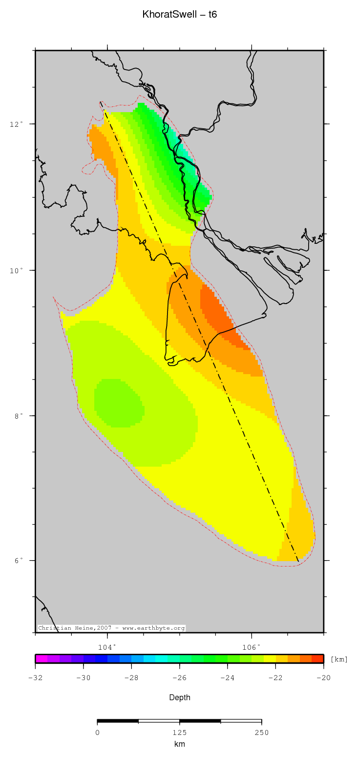 Khorat Swell location map