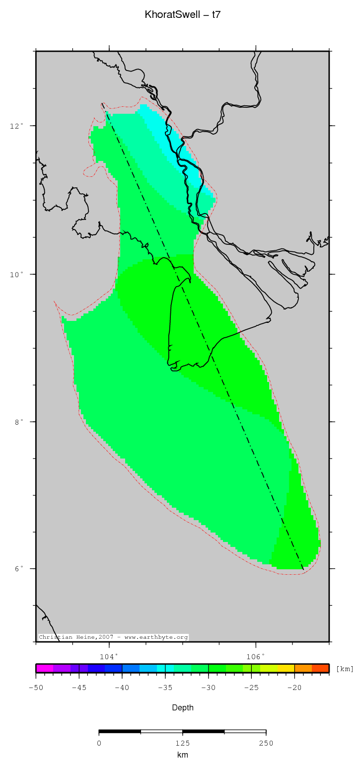 Khorat Swell location map