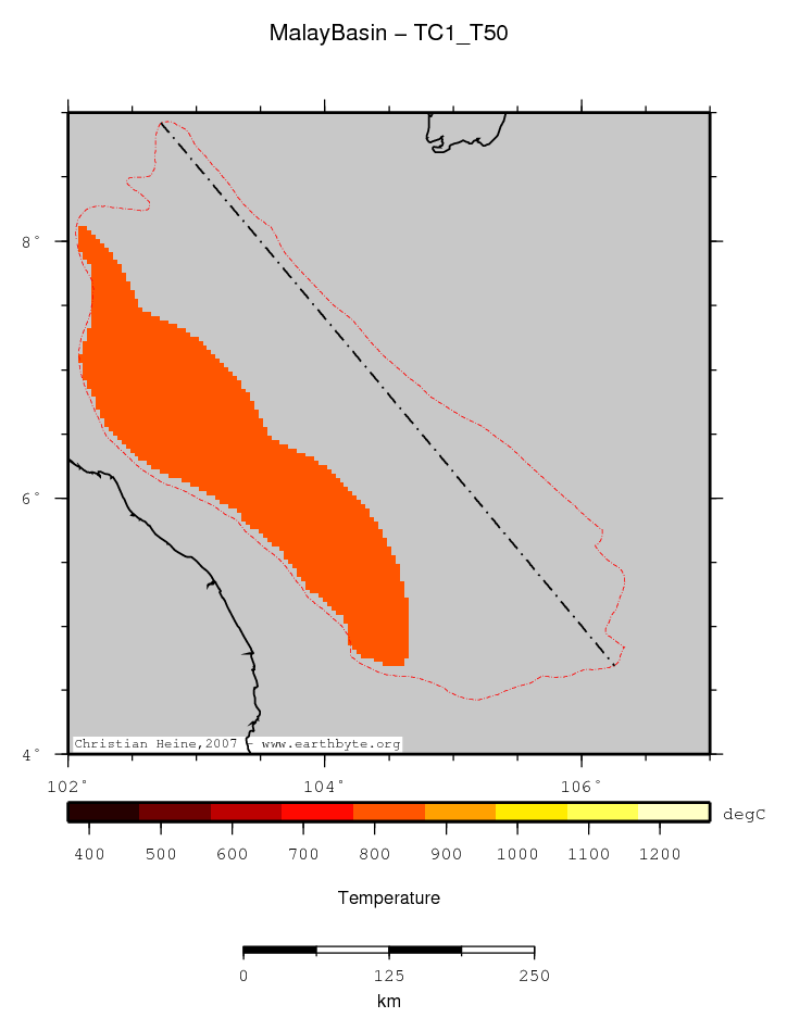 Malay Basin location map