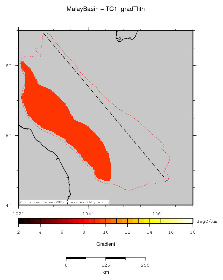 Malay Basin location map