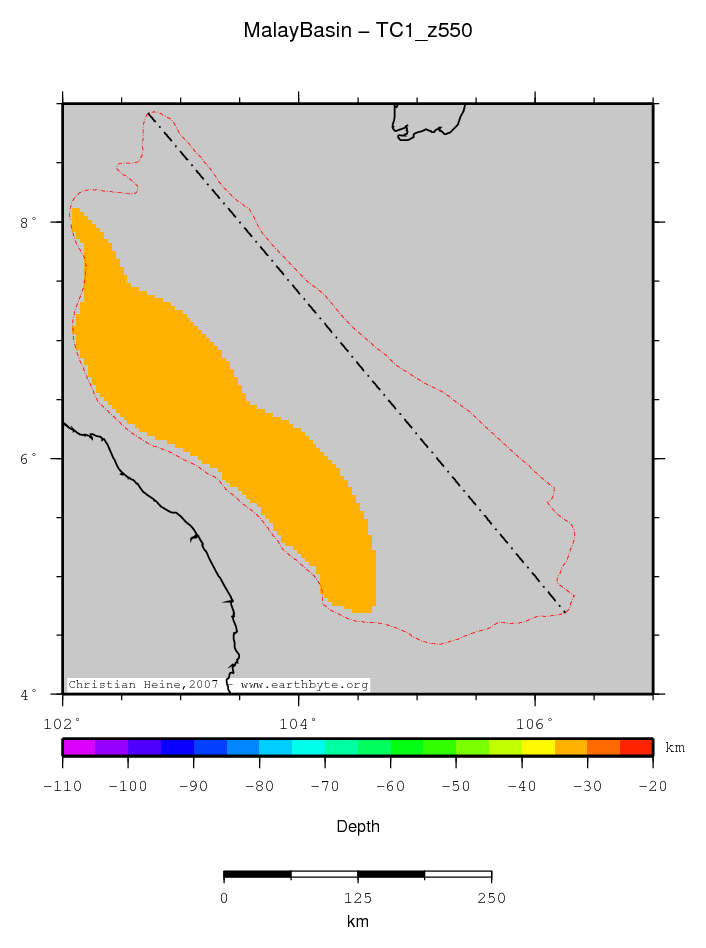 Malay Basin location map