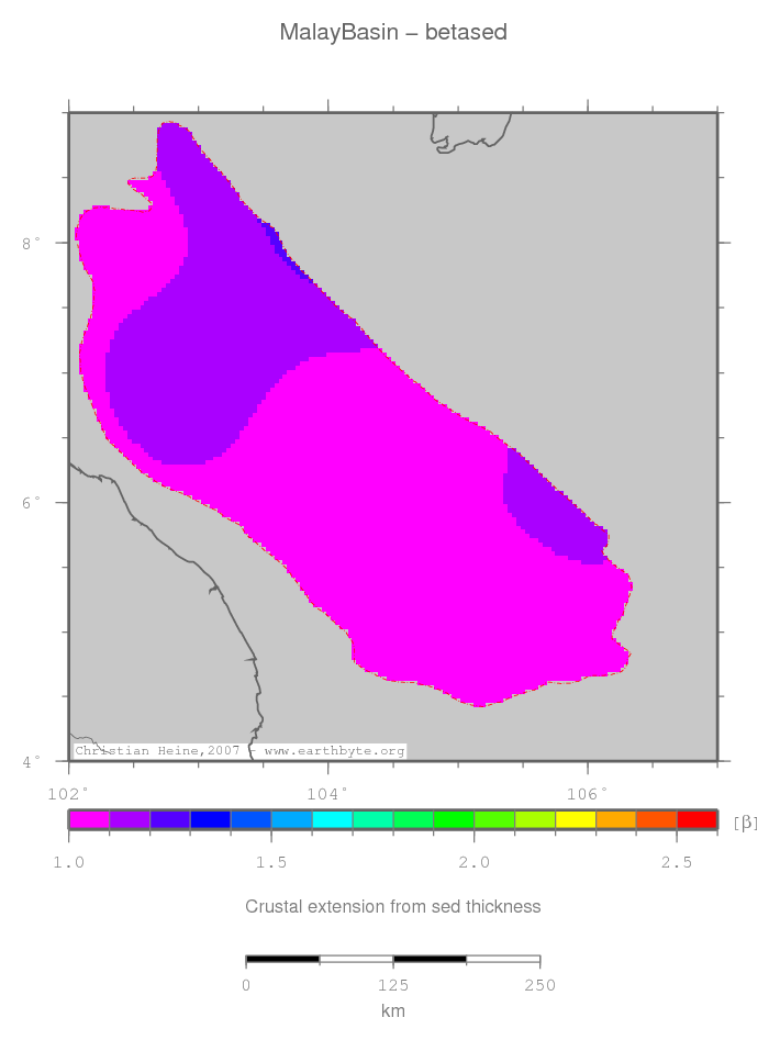 Malay Basin location map