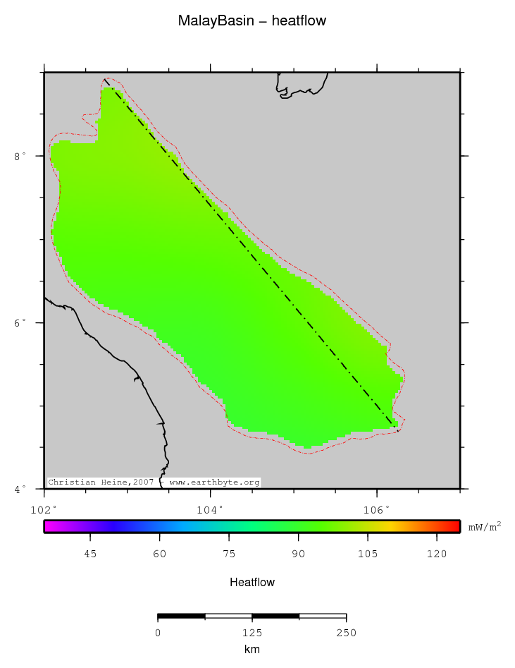 Malay Basin location map