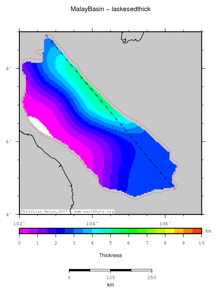 Malay Basin location map