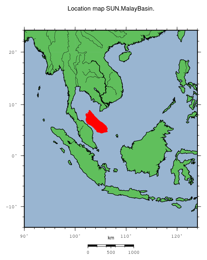 Malay Basin location map