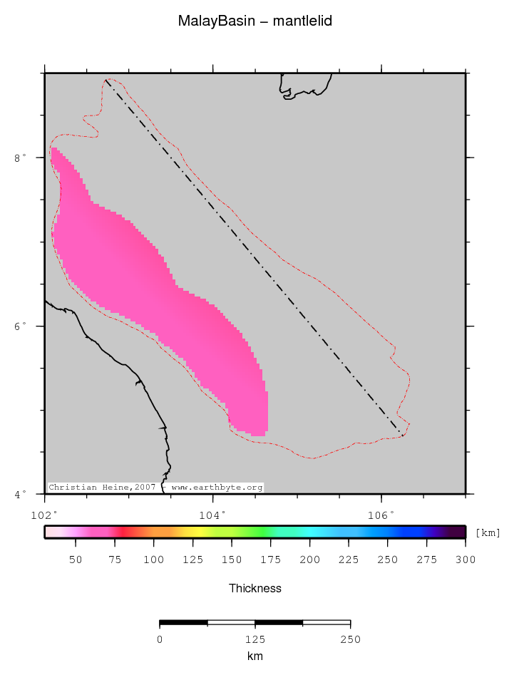 Malay Basin location map