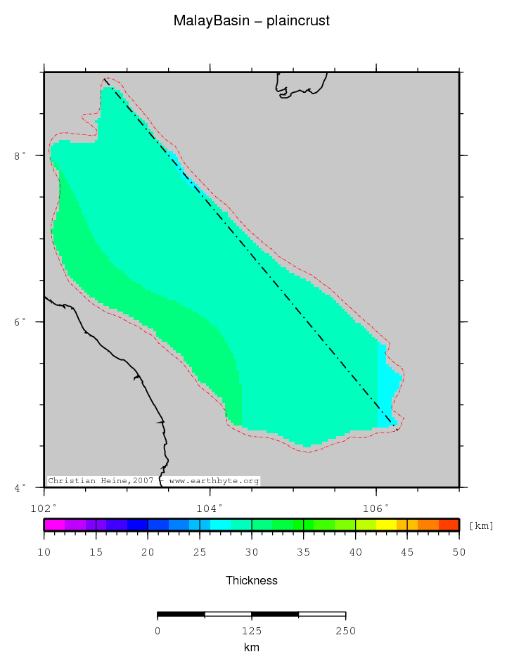 Malay Basin location map