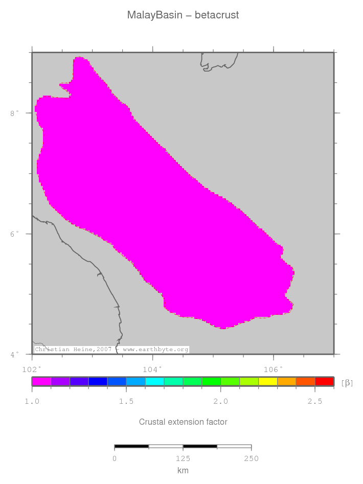 Malay Basin location map