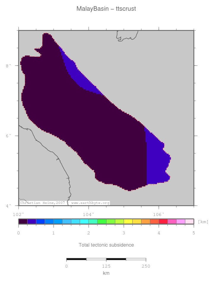 Malay Basin location map