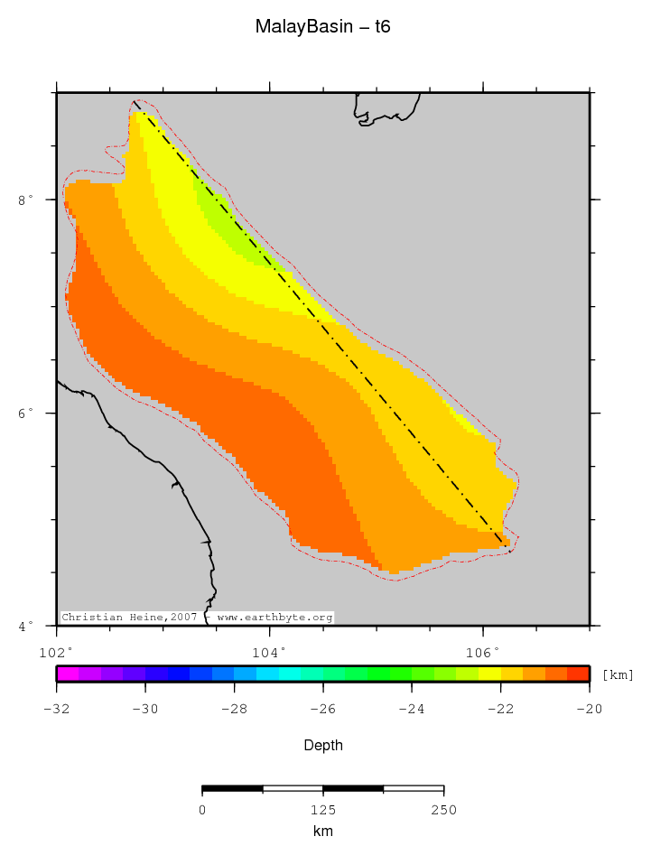 Malay Basin location map