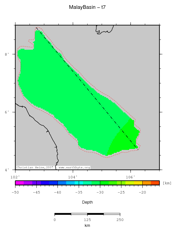 Malay Basin location map