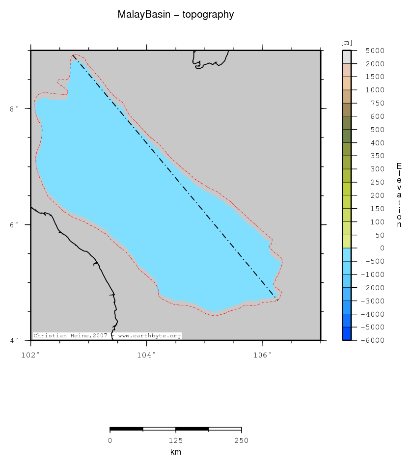 Malay Basin location map